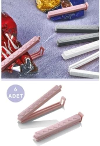 Alternative view of Poşet Klipsi 10 cm – Gıda Poşeti Kapatma Mandalı, 6 Adet Çok Amaçlı Plastik Klips, Mutfak ve Saklama için (Renkli Set)