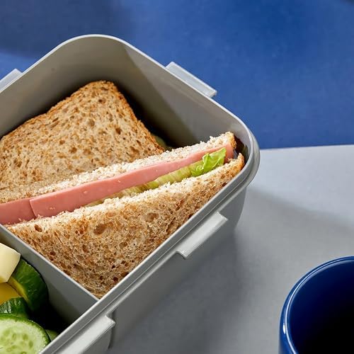 Beslenme Kutusu, 2 Bölmeli Lunch Box, Kaşık ve Çatal Dahil, BPA Free, Kilitlenebilir Kapak, Çatal Kaşık Bölmeli - Görsel 2