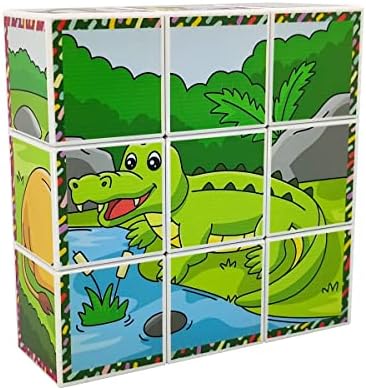 Alternative view of Safari Hayvanları 3D Manyetik Puzzle (9 Mıknatıslı Küp 6 Yapboz)