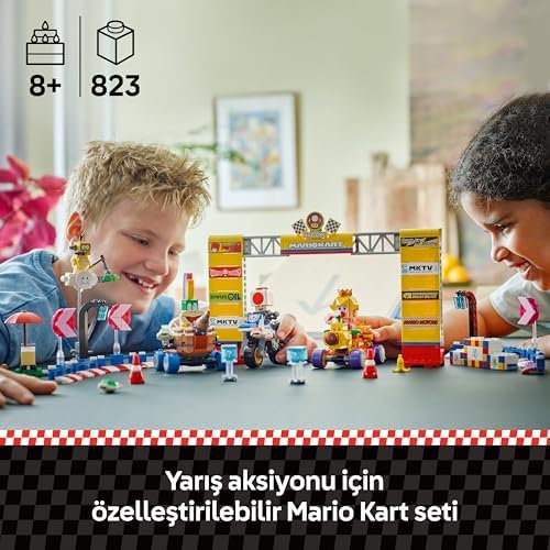 Super Mario: Mario Kart – Baby Peach ve Grand Prix Seti 72036, 8 Yaş ve Üzeri Erkek ve Kız Çocukları ve Oyuncular İçin Yaratıcı Oyuncak Yapım Seti, Eğlenceli Hediye (823 Parça) - Görsel 3