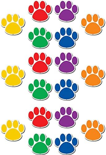Alternative view of Teacher Created Resources Magnetic Accents, Colourful Paw Prints (77207.0)