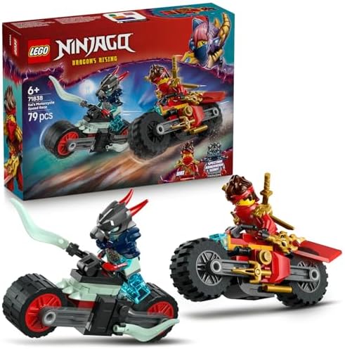 Alternative view of Kai’nin Motosiklet Hız Yarışı 71838-6 Yaş Üzeri Kız ve Erkek Çocuklar için Kai'nin Yarış Motosikleti ile İfrit Motosikleti ve 2 Minifigür İçeren Yaratıcı Oyuncak Yapım Seti (79 Parça)