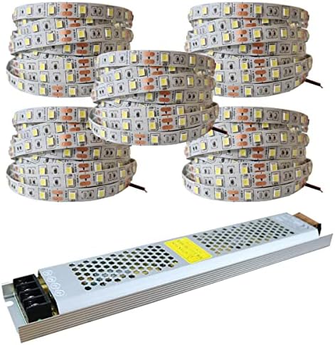 25 Metre Şerit LED Beyaz Renk + 12v 33 Amper 400 Watt LED Trafo - 3 Dirençli Double Pcb - Oturma Odası, Yatak Odası ve Mutfak için Gizli Aydınlatma