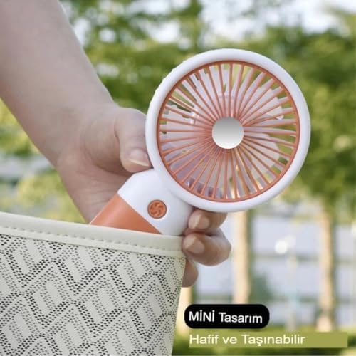 Alternative view of Mini Fan Masaüstü Taşınabilir Telefon Stantlı Vantilatör 2 Özellik Bir Arada Taşınabilir Masaüstü Vantilatör Yüksek Hızlı Asorti Renk 1 Adet