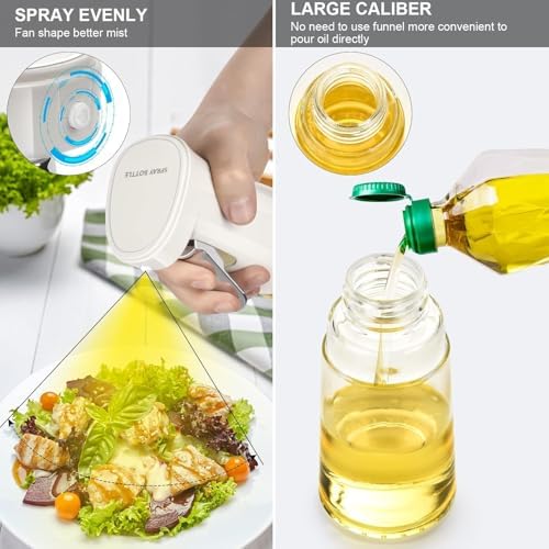 Alternative view of 240ml Yağ Zeytinyağı Püskürtücü, Airfryer Sprey Şişesi, Cam Yağ Spreyi, Hava Fritözü için Yağlık, Barbekü, Salata, Pişirme, Izgara Mutfak Aletleri, Yağdanlık (SARI)