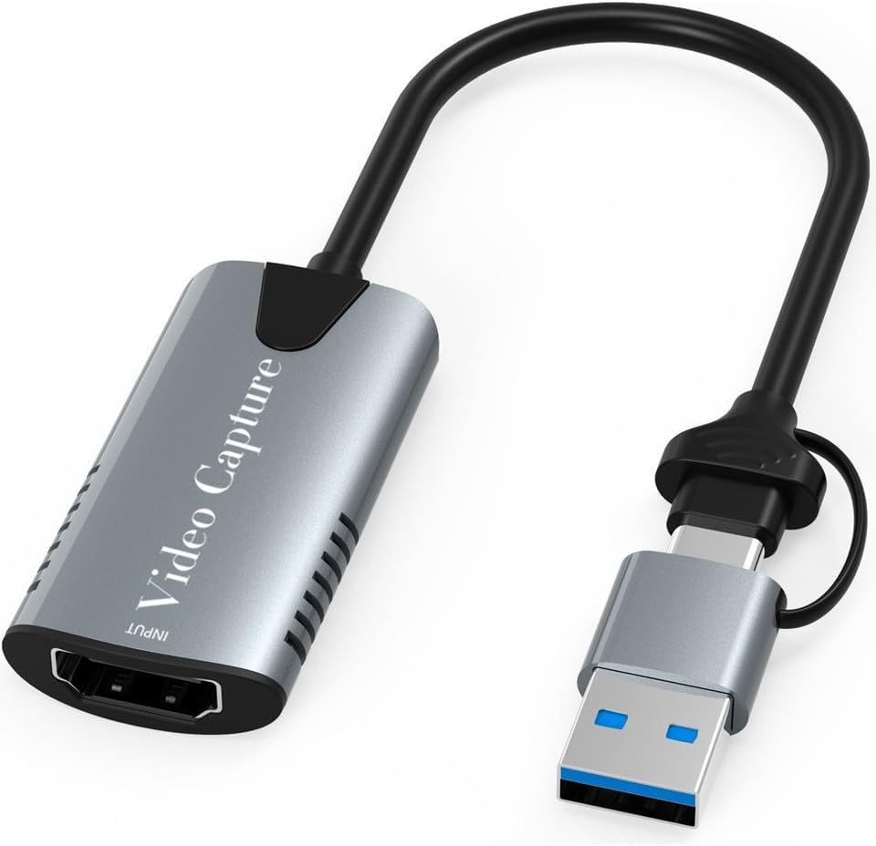 Alternative view of HU04A Type-C/USB A To 4K 60Hz 1080P HDMI Video Capture Yakalama Hub Adaptör