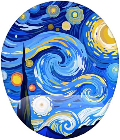 Van Gogh Yıldızlı Gece İllüstrasyon Bilek Destekli Mouse Pad