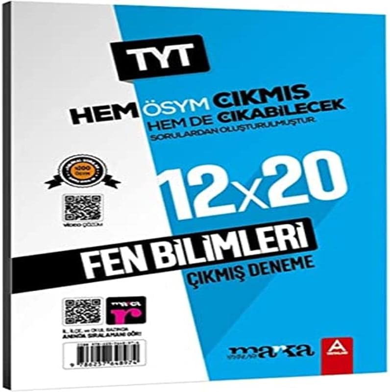 TYT Fen Bilimleri ÖSYM Çıkmış ve Çıkabilecek Sorulardan Oluşturulmuş 12 Deneme Sınavı Tamamı Video Çözümlü - Görsel 2