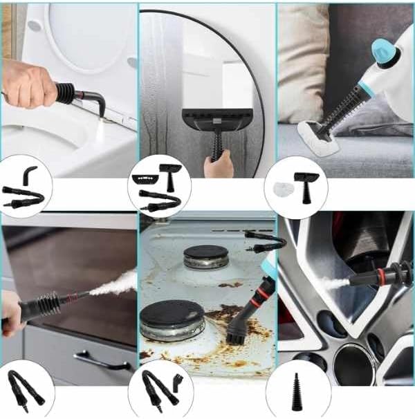 Yui Nv602 Mini Steam Cleaner Çok Fonksiyonlu 9 Parça Buharlı Temizlik Makinesi