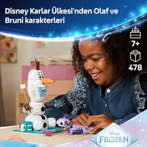 Princess Karlar Ülkesi Olaf ve Bruni'nin Piknik Eğlencesi 43287 – 7 Yaş ve Üzeri Çocuklar için Renkli Piknik Battaniyesi İçeren Yaratıcı Oyuncak Yapım Seti, Hediye Fikri (478 Parça)