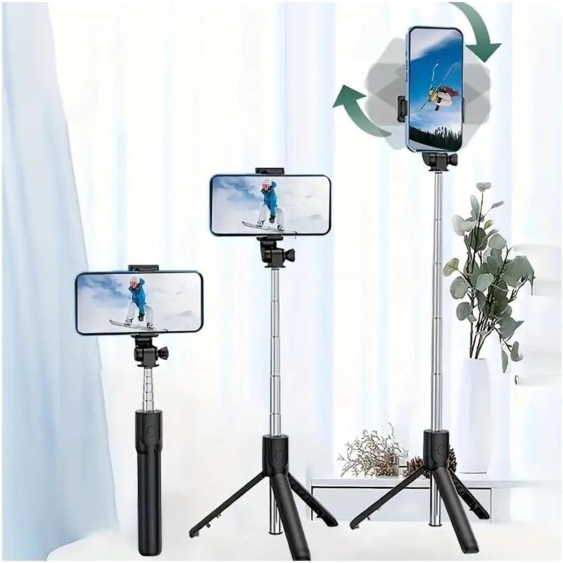 Alternative view of Ga66 3in1 Bluetooth Selfie Çubuğu Tripod Canlı Yayın Standı Telefon Tutucu Katlanabilir Genişletilebilir Deklanşörlü Monopod