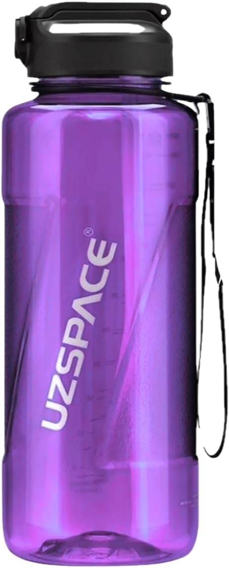 1500ml Pipetli Ölçü Skalalı Şeffaf Gövde Tritan Su Matarası