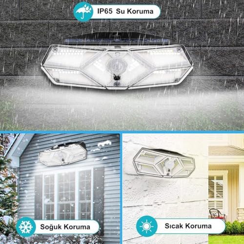 Alternative view of Güneş Enerjili Hareket Sensörlü, 6 Taraflı 104 Led Aydınlatma/GT-SL13