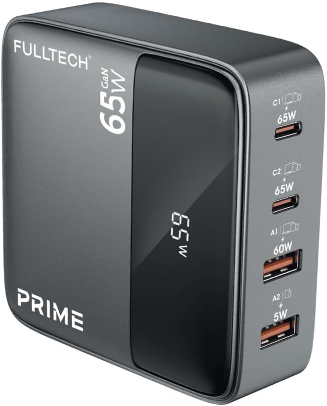 Hızlı Şarj Cihazı, 65W GaN Hızlı Şarj Adaptörü, Güç Şeridi, 2x Type-C Girişi, 2x Usb Girişi, Tam Zamanlı 4 Bağlantı Noktası, Şarj Koruması, Akım Koruması, Yüksek Verimlilik (1.5 Metre) - Görsel 3