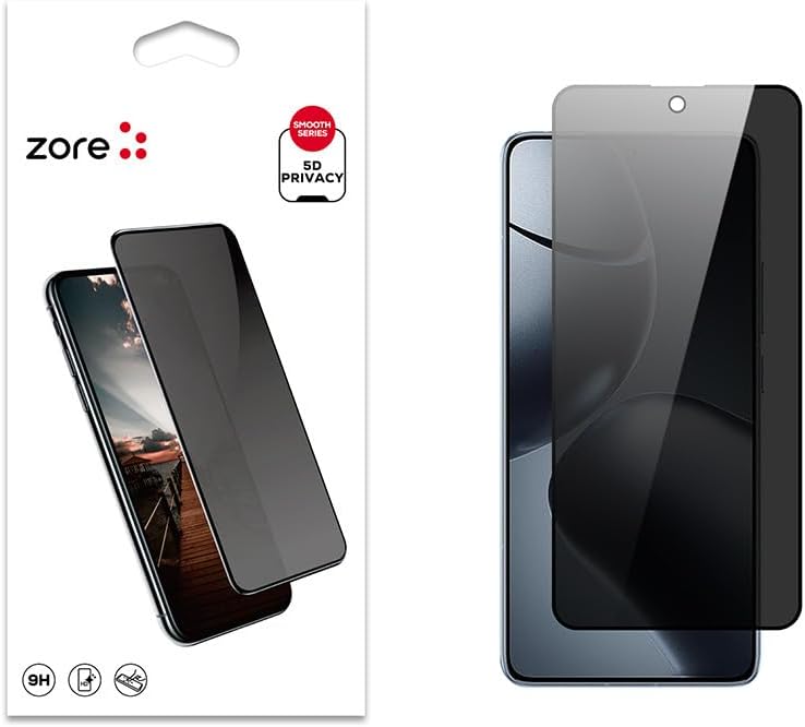 Alternative view of Xioami ile uyumlu 14T Pro New 5D Privacy Temperli Ekran Koruyucu Siyah