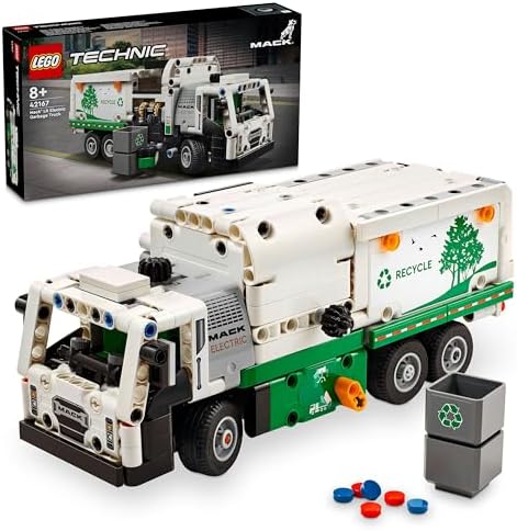 Mack LR Electric Çöp Kamyonu 42167-8 Yaş ve Üzeri Çocuklar için Geri Dönüşüm Temalı Koleksiyonluk Yaratıcı Oyuncak Model Yapım Seti, Doğum Günü Hediyesi Fikri (503 Parça) - Görsel 3
