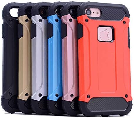 Apple iPhone 6 Plus / 6S Plus ile Uyumlu Kılıf Çİft Katman Koruyucu Crash Military Tank Kılıf - Rose Gold - Görsel 2