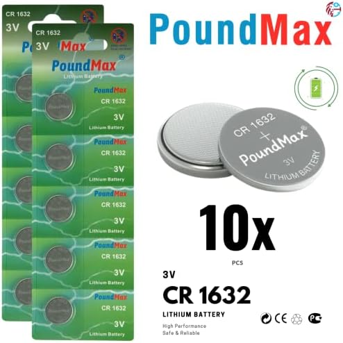 PoundMax 10 x 1632 CR1632 DL1632 3V Lityum Madeni Para Pilleri
