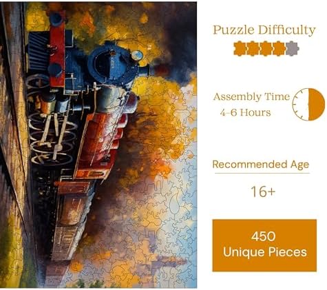 Ahşap Puzzle Yetişkin - Gün Batımı Eksprsi - 450 Parça, 29 x 39 cm - Yapıştırıcı Folyo Dahil - Benzersiz Şekilli Parçalar & Özel Figürler - R1-06 - Görsel 2