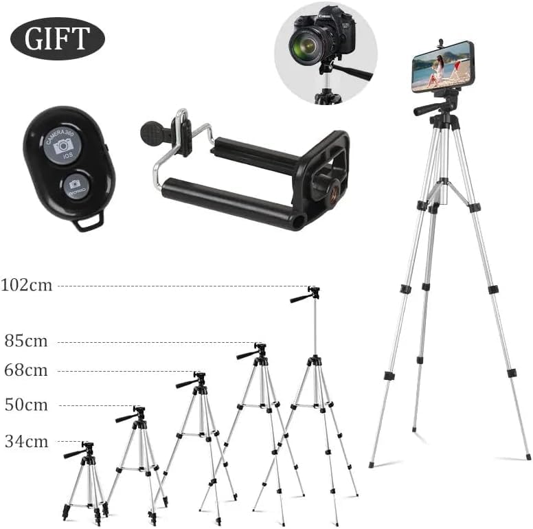Alternative view of Bluetooth lu Telefon Tutuculu Tripod 102 CM Kamera Telefon Tutuculu Uyumlu (Gümüş) PROFESYONEL