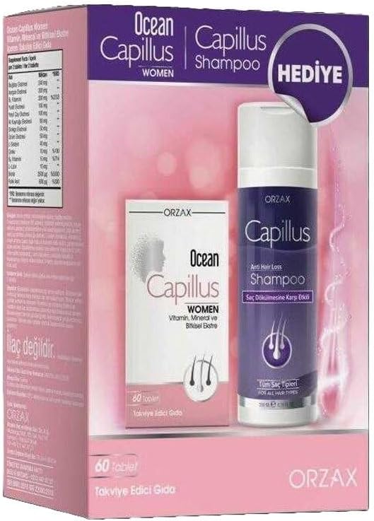 Alternative view of Ocean Capillus Women 60 Tablet + Capillus Shampoo 200 ml Hediye