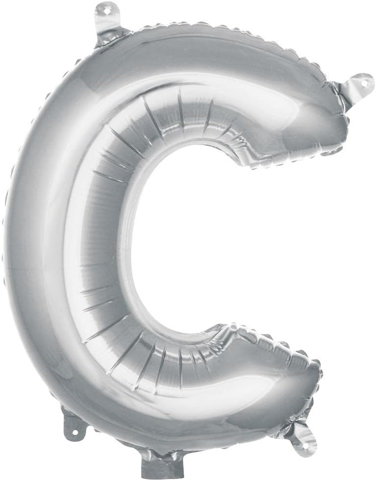 Alternative view of C Harfi 16 İnç Gümüş Renk Folyo Balon 36 CM (Gümüş)