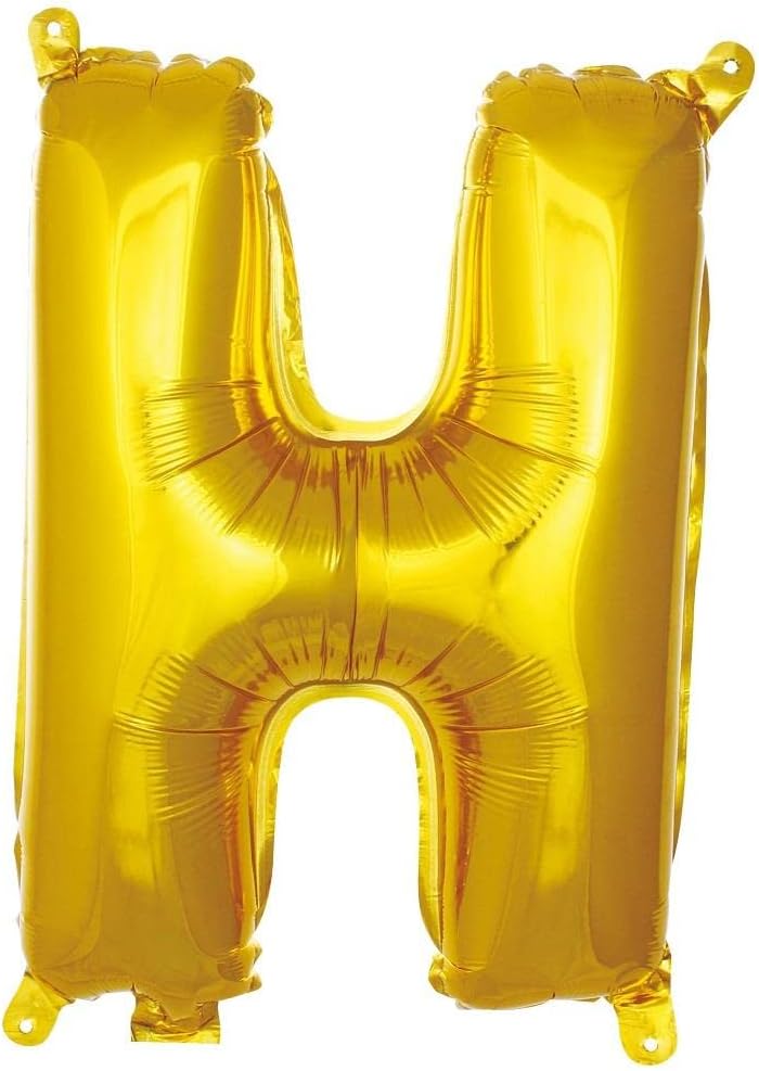 Alternative view of H Harfi 16 İnç Gold Renk Folyo Balon 36 CM (Altın)