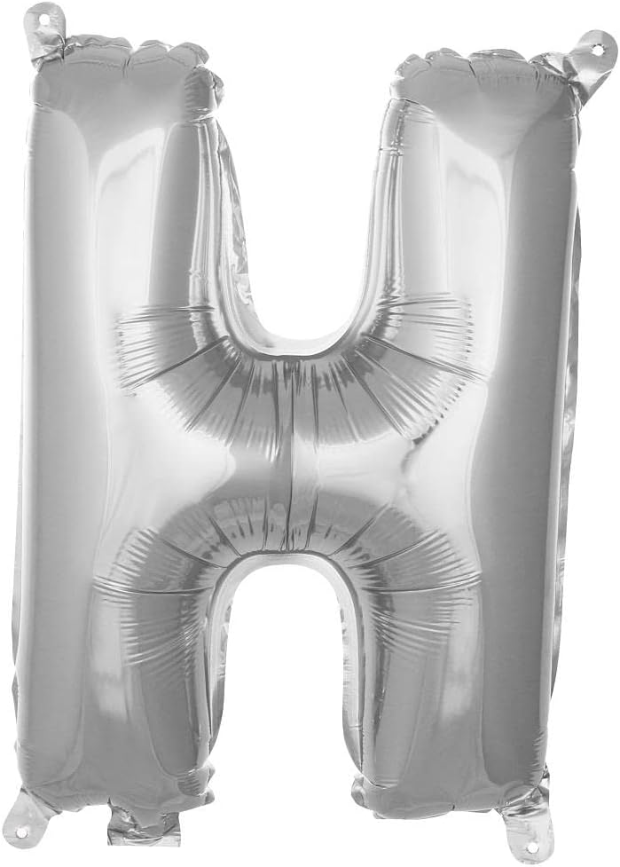 Alternative view of H Harfi 16 İnç Gümüş Renk Folyo Balon 36 CM (Gümüş)