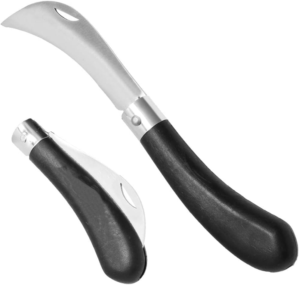 Alternative view of Telvesse Desan Eğri Aşı Bıçağı Bağ Bıçağı Paslanmaz Ceviz Aşı Ekipmanı 20Cm No:3 Siyah Plastik Saplı