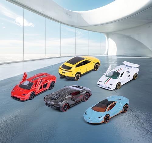 Alternative view of Lamborghini 5 adet araba seti, 7,5 cm, dekoratif kutu, koleksiyon, oyuncak araçlar, döküm metal resmi  3 yaşından itibaren (8502105001)
