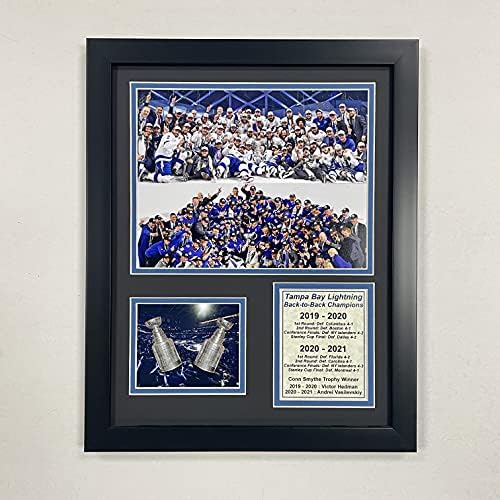 Alternative view of Legends Never Die, Inc. Tampa Bay Lightning | Sırt Arkaya Dönüş Şampiyonlar | 30,48 cm x 38,1 cm Çerçeveli Fotoğraf Kolajı