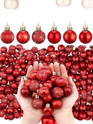 Alternative view of 12'Li Kırmızı Yılbaşı Topu 3 Cm, Noel Ağacı Topu, Çam Ağacı Topu, Kırmızı