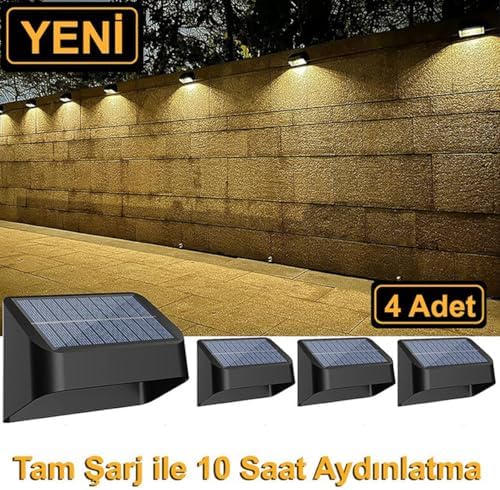Alternative view of Güneş Enerjili 8 Renk Geçişli Duvar Aydınlatma (4 Adet) / GT-SL16