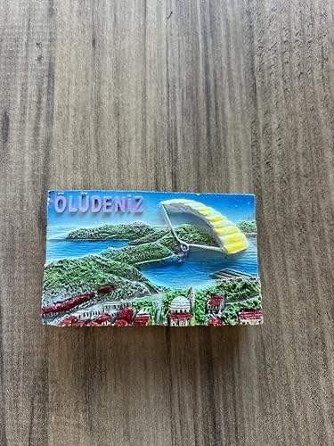 Alternative view of Ölüdeniz Manzaralı Dekoratif Turistik Buzdolabı Magneti, El Yapımı, 3 Boyutlu Tasarım
