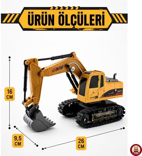 Alternative view of Oyuncak Şarjlı Işıklı Uzaktan Kumandalı Ekskavatör - Kepçesi Hareketli 1:24 Ölçek