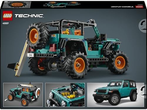 Jeep Wrangler Rubicon SUV 42227-10 Yaş ve Üzeri Çocuklar için Oyuncak Lastik Ördek ve Çıkarılabilir Sörf Tahtası Aksesuarı İçeren Yaratıcı Oyuncak Yapım Seti, Hediye Fikri (723 Parça)