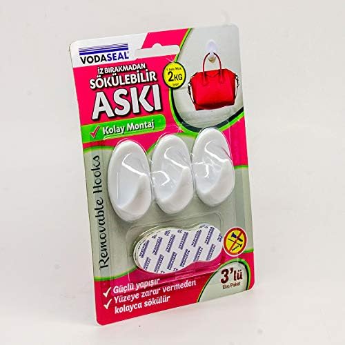 Alternative view of Vodaseal 53.01.054 3'Lü Beyaz Iz Bırakmayan Askı, Beyaz