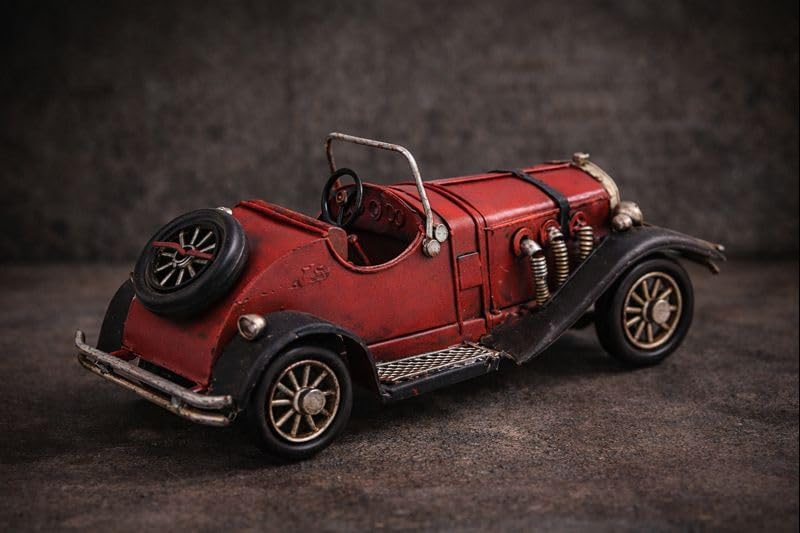 Alternative view of Vintage Metal Ford Cabriolet Dekoratif Araba – El Yapımı Eskitme Metal Klasik Otomobil Biblosu, Retro Ev & Ofis Dekoru