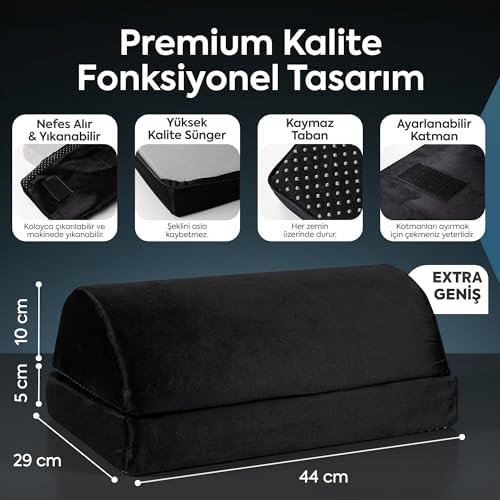 Alternative view of - Ergonomik Ayak Yastığı Desteği – Sünger Ayak Dinlendirme Yastığı, Ofis ve Ev Kullanımı İçin Rahatlatıcı Ayak Destek Pedi, Uzun Süre Oturanlar İçin Konforlu Ayak Destek Minderi