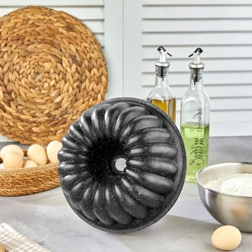 Alternative view of Döküm Gövdeli 24cm Granit Kaplama Dilimli Kek Kalıbı, Dilimli Kek Kalıbı, Döküm Kek Kalıbı, Granit kek kalıbı, Yanmaz Yapışmaz Granit Kaplama Döküm Dilimli Kek Kalıbı 24cm