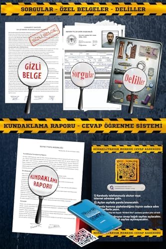 Alternative view of Çözülmemiş Davalar Dedektiflik Suç Çözümleme Oyunu Rehabilitasyon Merkezi Dosyası - Gizem Bulmaca Cinayet Çözme Kutu Oyunları - Katil Bulma Dedektif Oyunu - Cinayeti Çözebilir Misin? (Dava-9)
