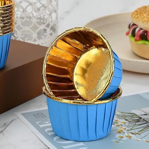 Alternative view of 20 Adet Mini Muffin ve Cupcake Kalıbı – Yapışmaz Tek Kullanımlık Kağıt Kek Kalıbı, Isıya Dayanıklı, Renkli ve Pratik Pişirme Kabı, Muffin ve Cupcake Sunumuna Uygun (Mavi)