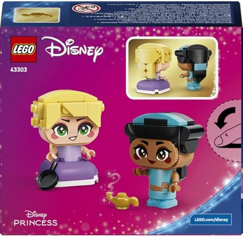Alternative view of Princess Mini Yasemin ve Rapunzel 43303 – 5 Yaş ve Üzeri Çocuklar için Karakterlerin Sihirli Lamba ve Tava Aksesuarlarını İçeren Yaratıcı Oyuncak Yapım Seti, Hediye Fikri (59 Parça)