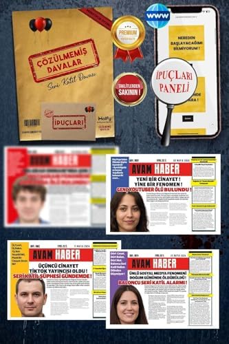 Alternative view of Çözülmemiş Davalar Dedektiflik Suç Çözümleme Oyunu Seri Katıil Dosyası - Gizem Bulmaca Cinayet Çözme Kutu Oyunları - Katil Bulma Dedektif Oyunu - Suçlu Kim, Cinayeti Çözebilir Misin? (Dava-7)