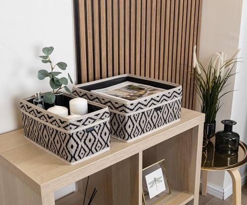 2 Li Çekmece Düzenleyici Organizer Dekoratif Sepet Hurç (Bohe 2 Li Çekmece Düzenleyici)