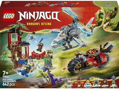 Ninja Aracı Ağaç Ev Savaşı 71857-7 Yaş ve Üzeri Çocuklar için Kai, Zane, Jay, Euphrasia ve Asit Canavarı Minifigürleri İçeren Yaratıcı Oyuncak Yapım Seti, Hediye Fikri (642 Parça) - Görsel 3