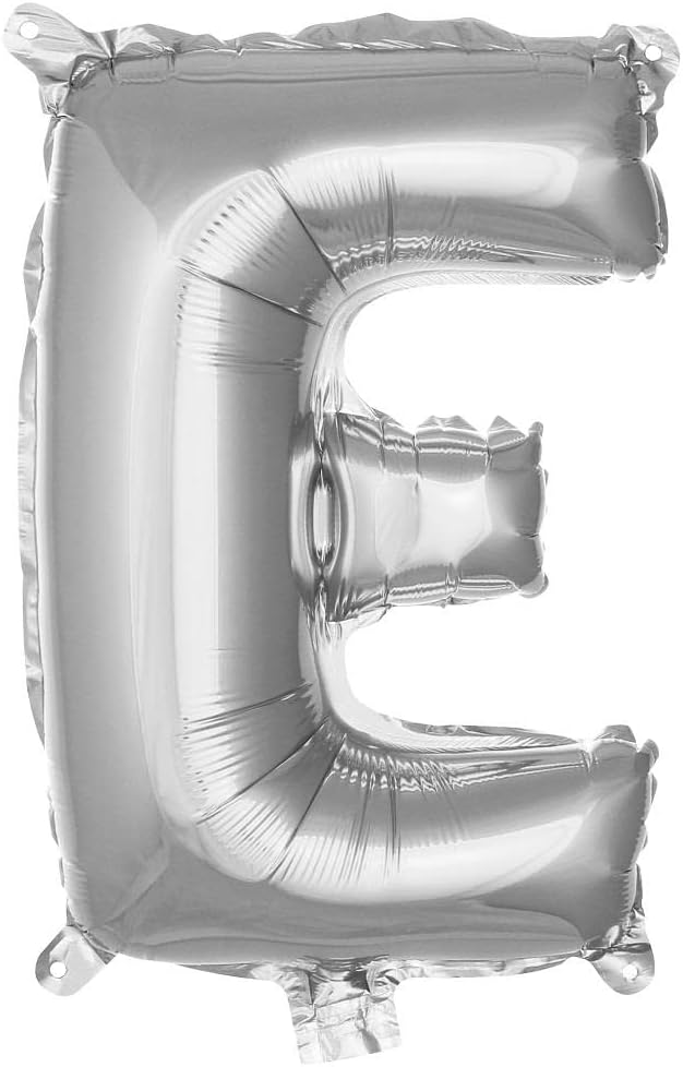 Alternative view of E Harfi 16 İnç Gümüş Renk Folyo Balon 36 CM (Gümüş)