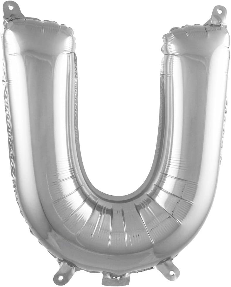 Alternative view of U Harfi 16 İnç Gümüş Renk Folyo Balon 36 CM (Gümüş)