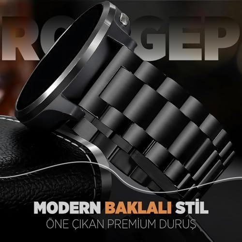 Alternative view of ile Uyumlu Kısaltma Aparatlı 20mm Çelik Kordon Galaxy Watch 7/6/5/4 Serisi (40mm/44mm) Watch 6/4 Classic (47/43/42mm) için Metal Kordon Bakla Model Galaxy Watch 7 Kordonu