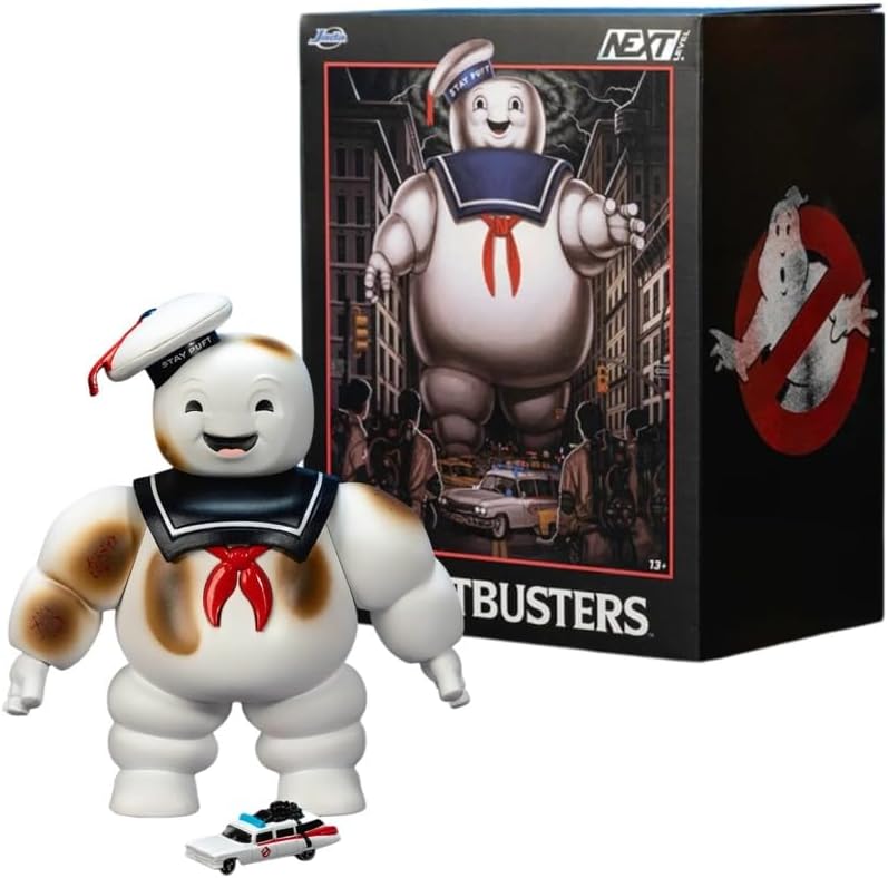 Alternative view of Jada Toys Nano Scene Ghostbusters Stay Puft Marshmallow Man Figür, 15 cm, Ecto-1 Araç ile